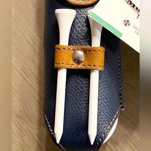 Gorgeous NWT Moscardini Firenze Genuine Leather tee and golf ball case. - Picture 2 of 9